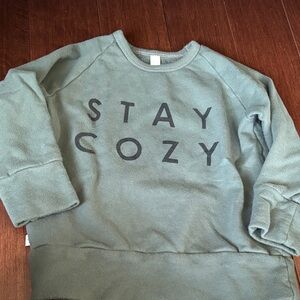 Childhoods “Stay Cozy” Sweatshirt in Sage Green
